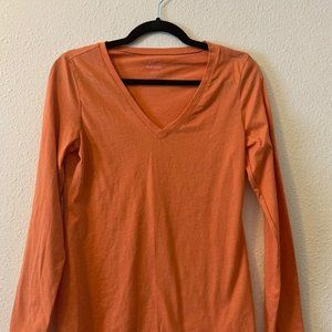 Orange long sleeve shirt